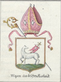 E. F. Kerbers Kurzemes bīskapijas ģerbonis 1838